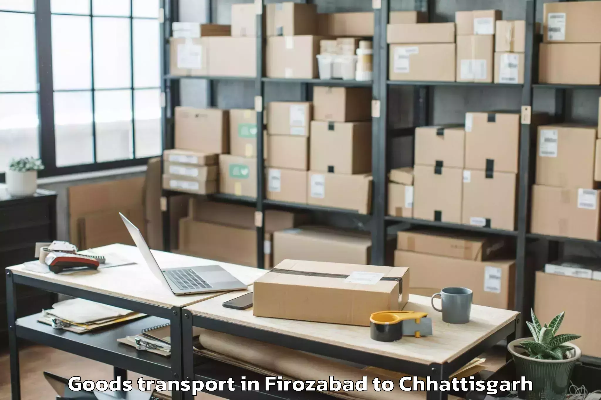 Top Firozabad to Kirandul Goods Transport Available